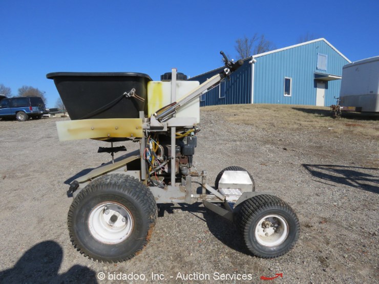 PermaGreen RideOn Centri Fertilizer Spreader Lot , Online Only Equipment Auction, 3/8/2018