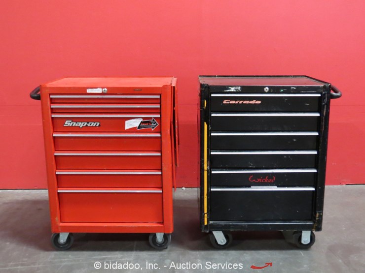 Lot 2 Snap On 7 Drawer 6 Drawer Tool Cabinet Shop Equipment