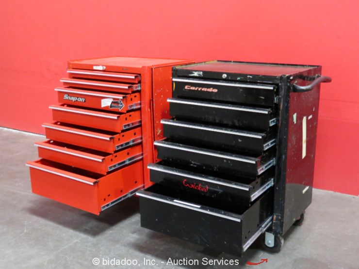 Lot 2 Snap On 7 Drawer 6 Drawer Tool Cabinet Shop Equipment