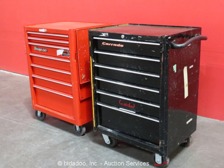 Lot 2 Snap On 7 Drawer 6 Drawer Tool Cabinet Shop Equipment