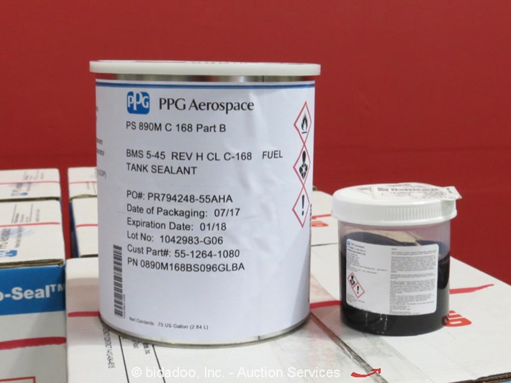Ppg Aerospace Fuel Tank Sealant Lot Online Only Equipment Auction 5 31 2018 Bidadoo Online Auctions Auction Resource