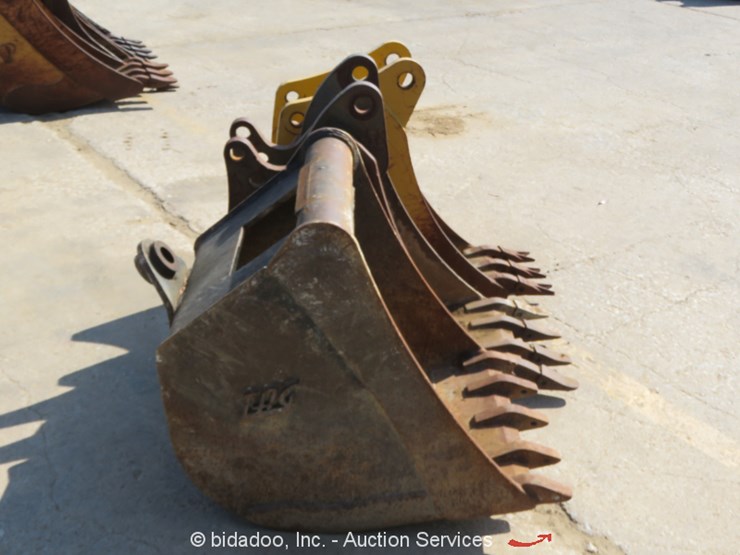 Lot of (3) Loader Backhoe Bucket Attachments To Fit Various Types