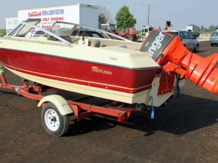 1980 Crestliner AMF Boat & Trailer Lot E259, ONLINE ONLY EQUIPMENT