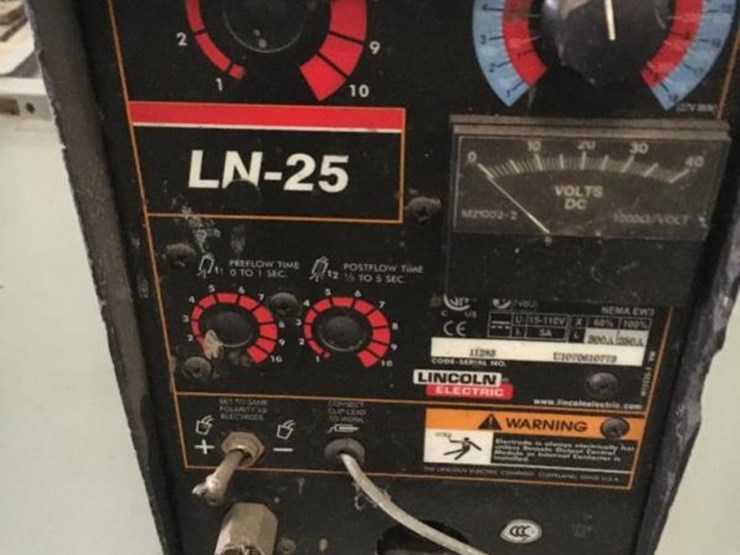 Lincoln Electric Ln 25 Wire Feeder With Gun Lot 137 Vehicle