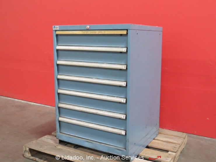 Lista 7 Drawer Tool Cabinet Shop Equipment Storage Box Lot