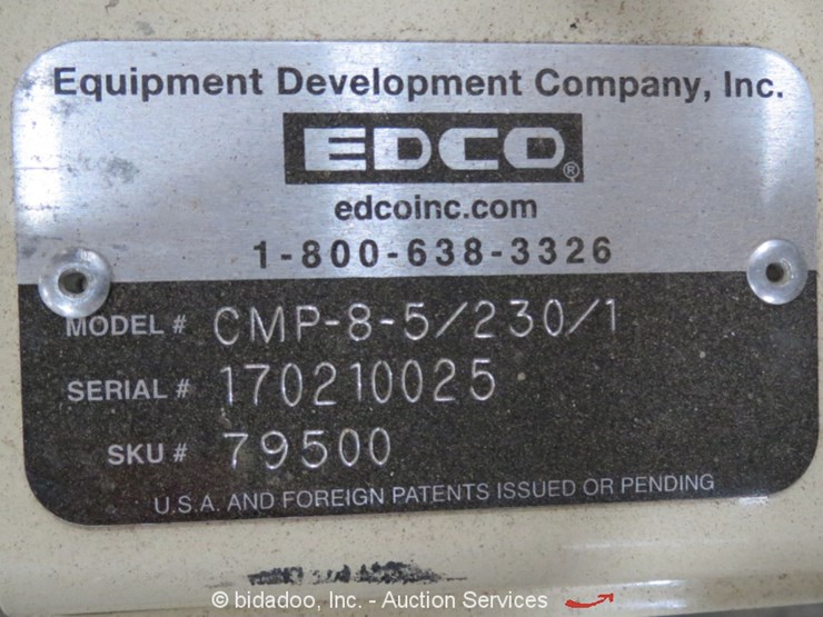 2017 Edco CPM-8-5 - Lot #, Online Only Equipment Auction, 11/29/2018 ...