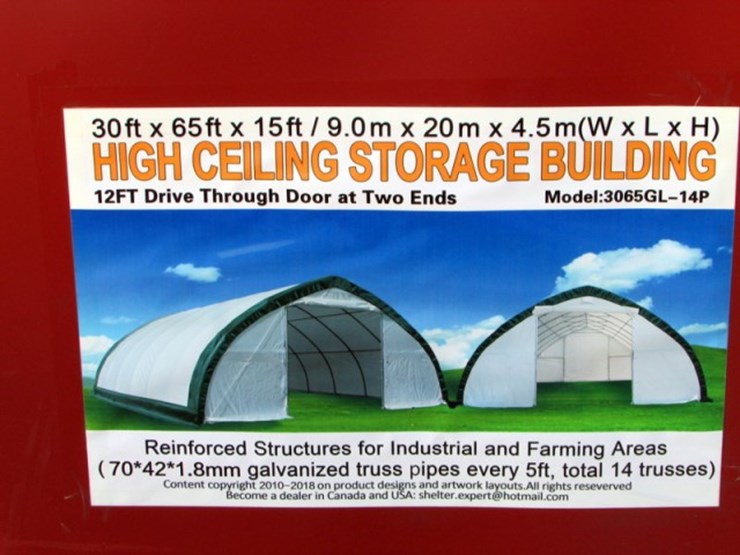 30x65 Peak Ceiling Storage Building Lot U 508 Online