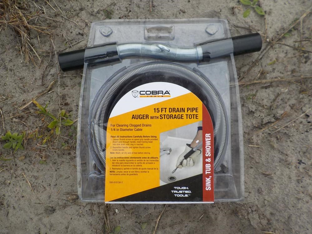Cobra Drain Pipe Auger With Storage Tote Best Drain Photos