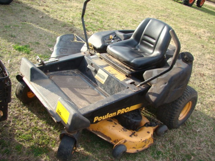 POULAN PRO ZERO TURN MOWER Lot 356, Equipment Auction, 2/23/2019