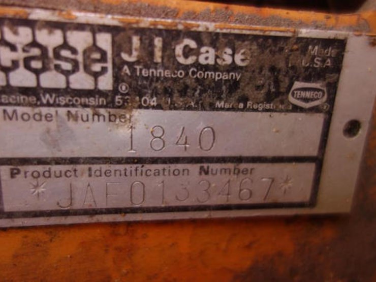 Case 1840 Lot 298, Online Only Equipment Auction, 4/9/2019, DPA