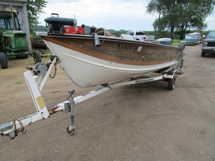 1981 Smoker Craft Boat & Trailer Lot 30, Online Only Equipment