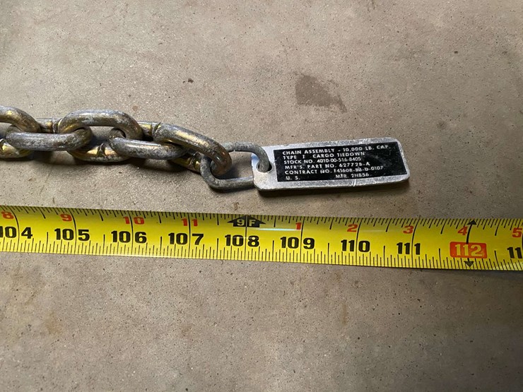 (3) Cargo Tie Down Chains Lot 238, AGRICULTURE & CONSTRUCTION