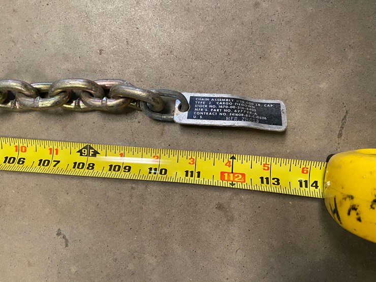 (3) Cargo Tie Down Chains Lot 238, AGRICULTURE & CONSTRUCTION