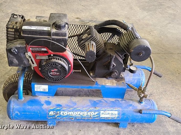 PowerQuip air compressor Lot DY9885, Online Only Rainbow