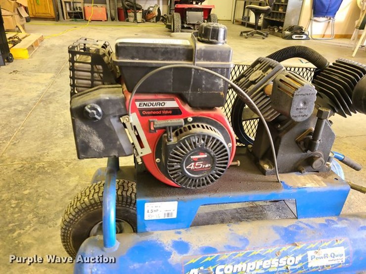 PowerQuip air compressor Lot DY9885, Online Only Rainbow