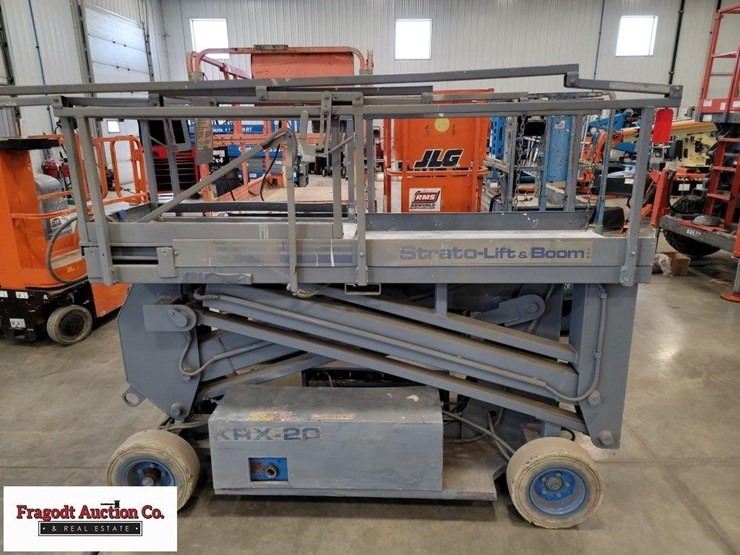 StratoLift and Boom KRX20 Electric Scissor Lift, Fragodt Auction and