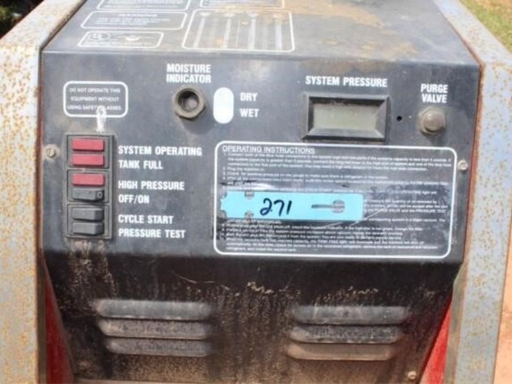 SnapOn ACT 3000 Refridgerant Recovery Lot 271, Ledford Auction , 5