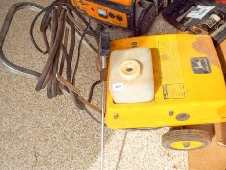 John Deere A18 electric power washer. Runs Lot 487, Online Only Equipment Auction , 5/17/2021
