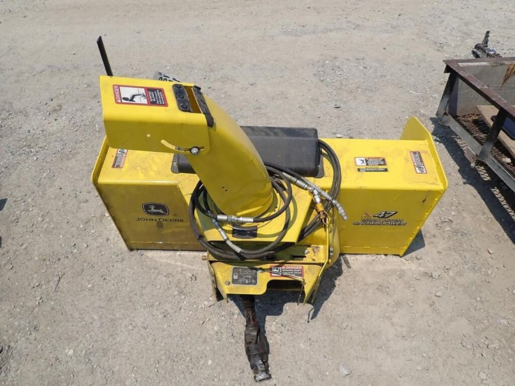 JOHN DEERE 48" Snow Blower Lot 185, McGrew Equipment Live Virtual