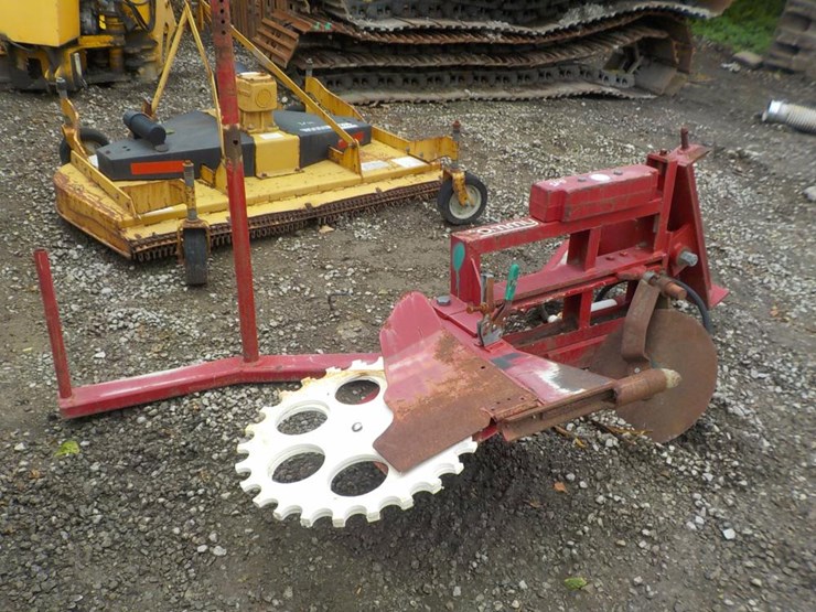 Tommy Silt Fence Plow Tractor Attachment, 3 Point Hitch (Loading