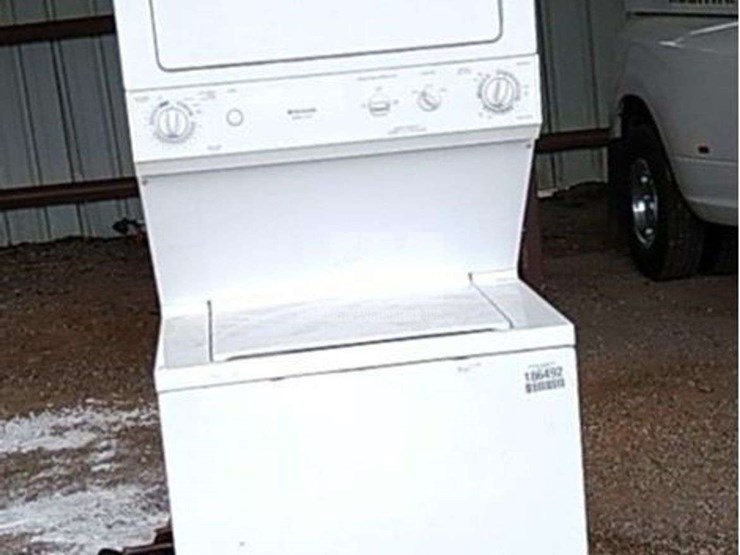 FRIGIDAIRE HEAVY DUTY SUPER CAPACITY STACK WASHER/DRYER Lot , EARLY