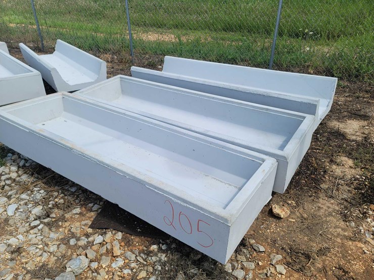 205 • 3 Concrete Cattle Feeders Lot 205, Online Equipment Auction