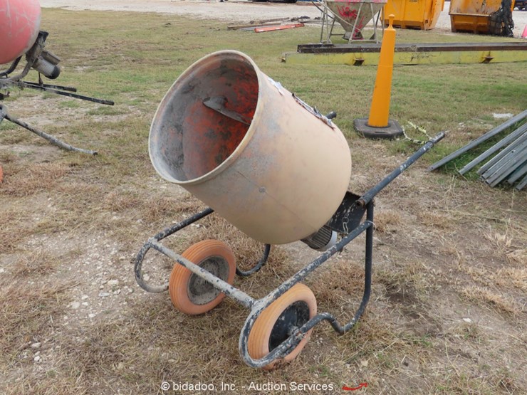 Kushlan Products 350DD Portable Electric Wheelbarrow Concrete Mixer