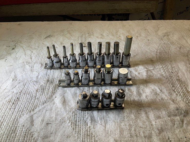 SNAPON 1/4” AND 3/8” DRIVE HEX NUT DRIVER SETS Lot 91, SNAP ON TOOL AUCTION, 12/18/2021