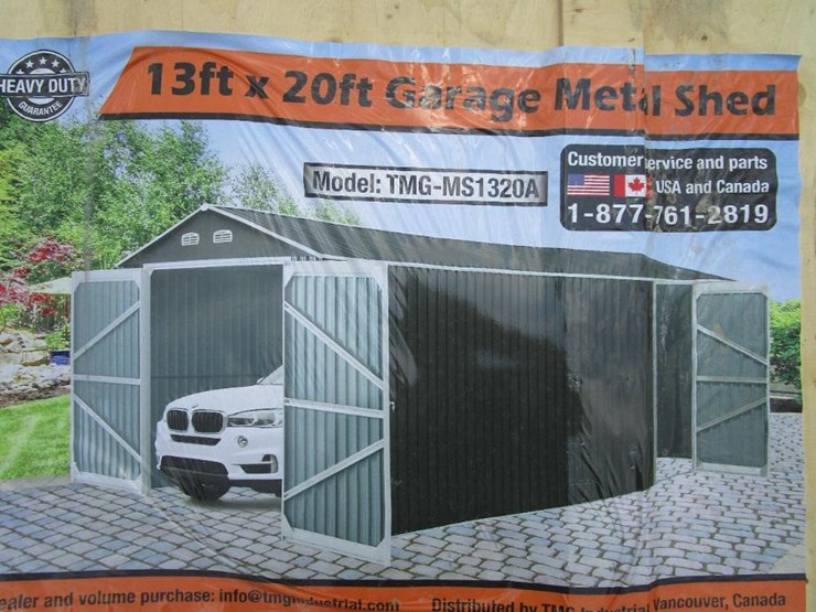 1548 • (New) TMG 13 ft x 20 ft Garage metal shed, Model TMGMS1320A