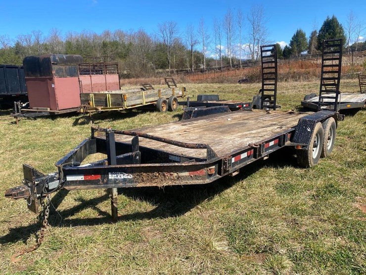 6.5 x 18 Double Axle Bumper Pull Trailer Lot 568, Live/Public Spring Truck and Equipment