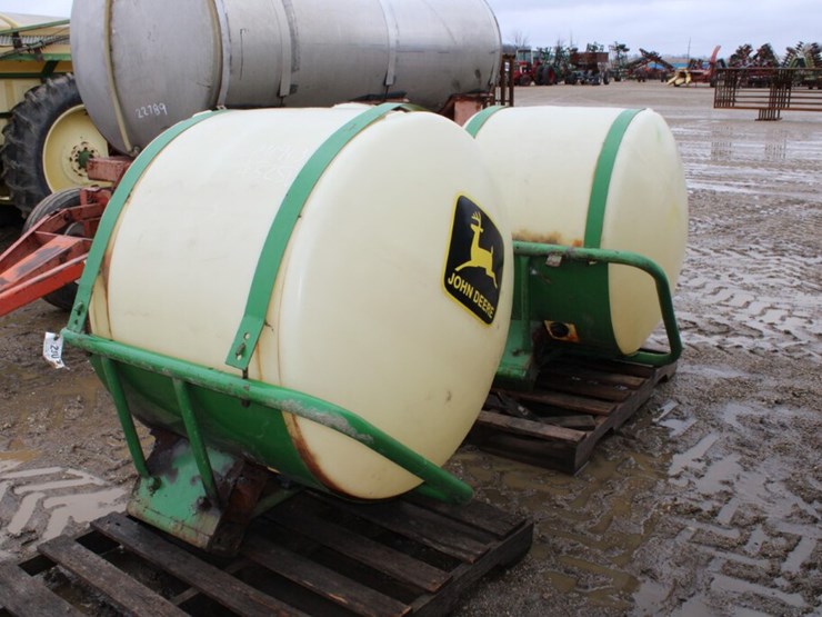 23076JOHN DEERE SADDLE TANKS Lot 23076, Annual 3Day Spring Collector Auction Day 2, 4/8