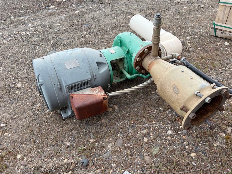 452 • GE 75 hp 3ph motor w/Cornell 5YB752 pump Lot 452, Baker