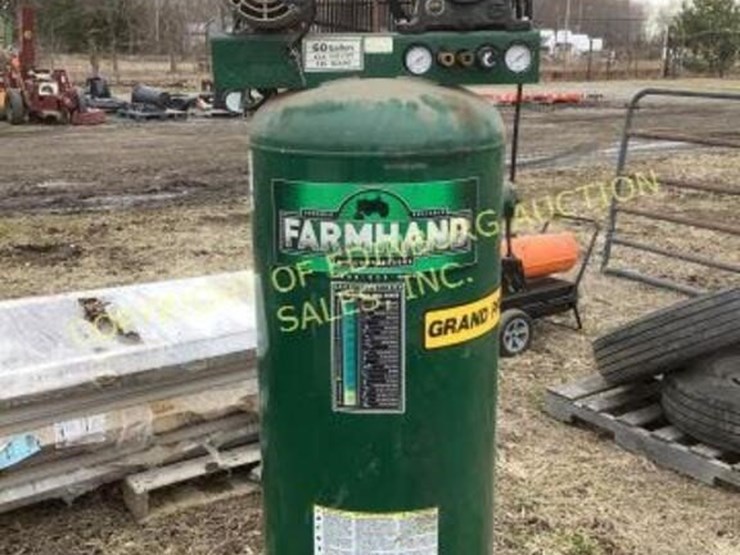 Farmhand 60 Gallon Air Compressor RUNS Lot 3044, 2022 Online