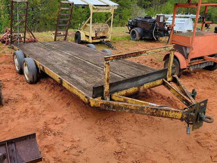 16? DOUBLE AXLE TRAILER Lot 4086, HIGH COUNTRY HEAVY EQUIPMENT PUBLIC AUCTION, 4/16/2022