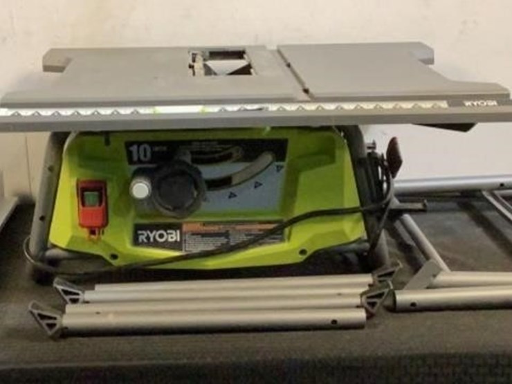 RYOBI 10" Table Saw w/Folding Stand RTS12 Lot 176, April Monthly Auction Day 2, 4/28/2022