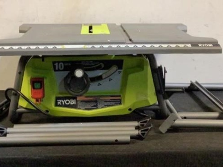 RYOBI 10" Table Saw w/Folding Stand RTS12 Lot 175, April Monthly Auction Day 2, 4/28/2022