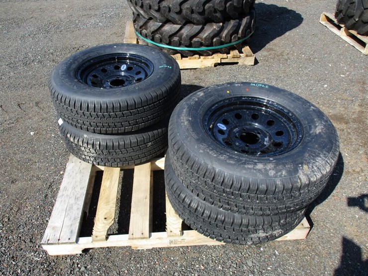 (4) Provider 225/75R15 Trailer Tires On Rims Lot 7, Public Equipment