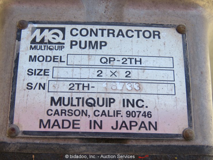 2015 MULTIQUIP QP2TH Lot , Weekly Online Only Equipment Auction, 5