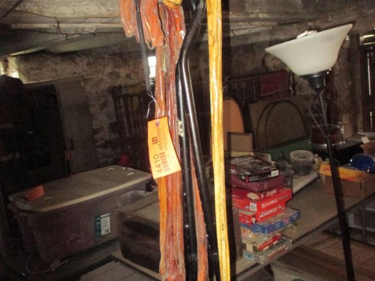 4410 • 7 Walking Canes Lot 4410, Farmall Super C, Lawn Mowers