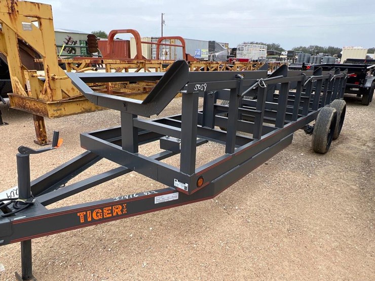 2022 Tiger 4 Bale Bumper Pull Hay Trailer VIN 00728 MSO, 25 Fee Plus