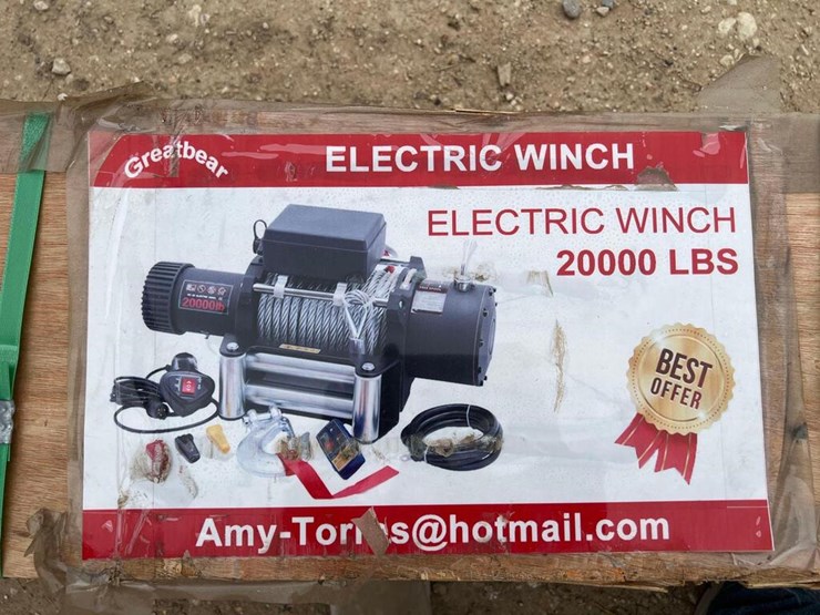 Unused 20,000 Lb. Electric Winch Lot 6, Ring 1 Farm, Ranch