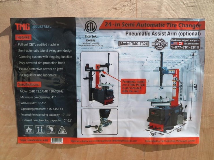 31520 • TMG • Semi Automatic Tire Changer Lot 31520, Large Annual