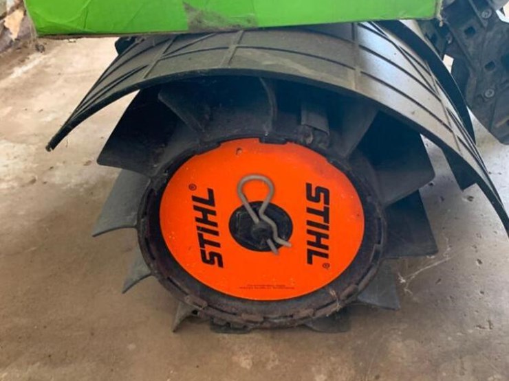 Stihl power broom with rototiller attachment Lot 297, YPSILANTI