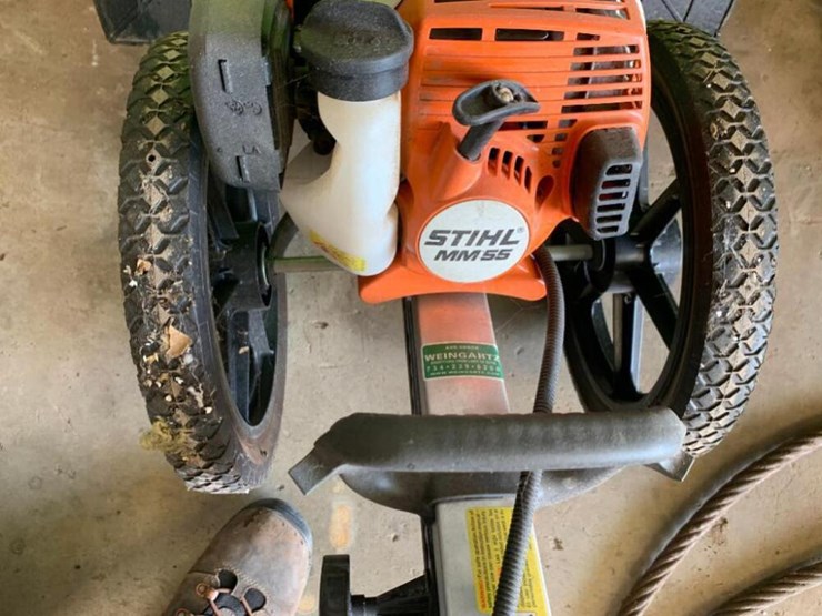 Stihl power broom with rototiller attachment Lot 297, YPSILANTI