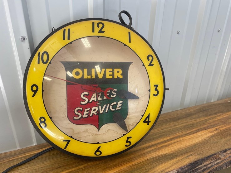 Vintage Oliver Clock Lot 224, Pifer's Upper Midwest Equipment