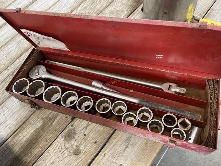 Wright 3/4" drive socket set Lot 850, June Online Farm Consignment, 6/30/2022, Gavin Bros