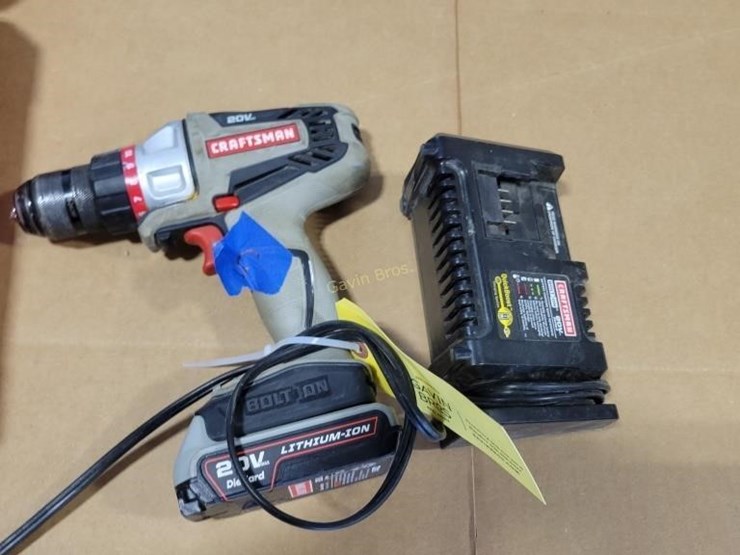 Craftsman 20v drill/charger Lot 1656, June Online Farm Consignment