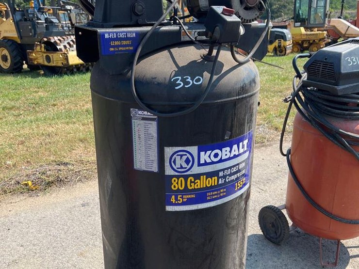 KOBALT 80 GALLON ELECTRIC AIR COMPRESSOR Lot 330, PANDLE INC ASSET