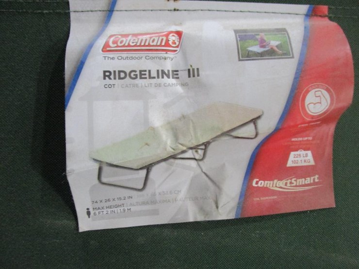 15602 • Coleman Ridgeline III Cot Lot 15602, Dozer, Excavator, Dump