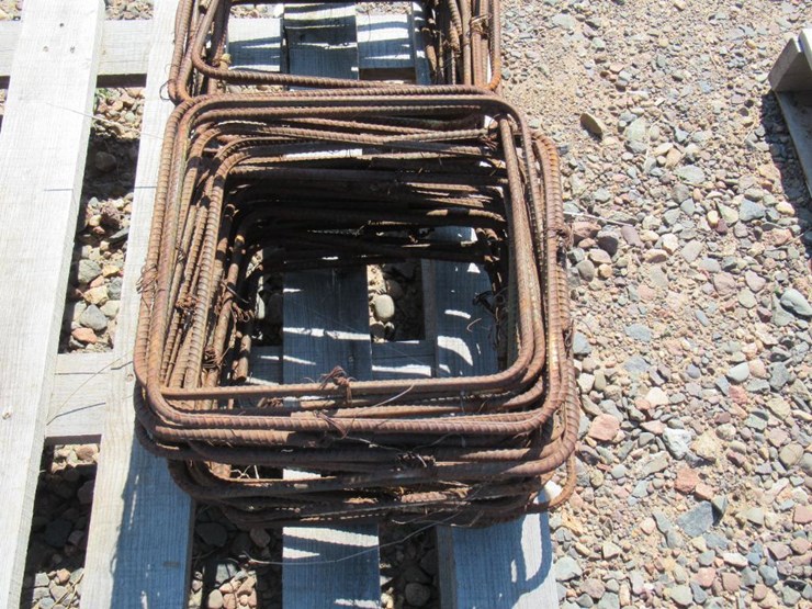 9446 • Approx. (80) 3/8" Rebar Squares Lot 9446, Custom Concrete